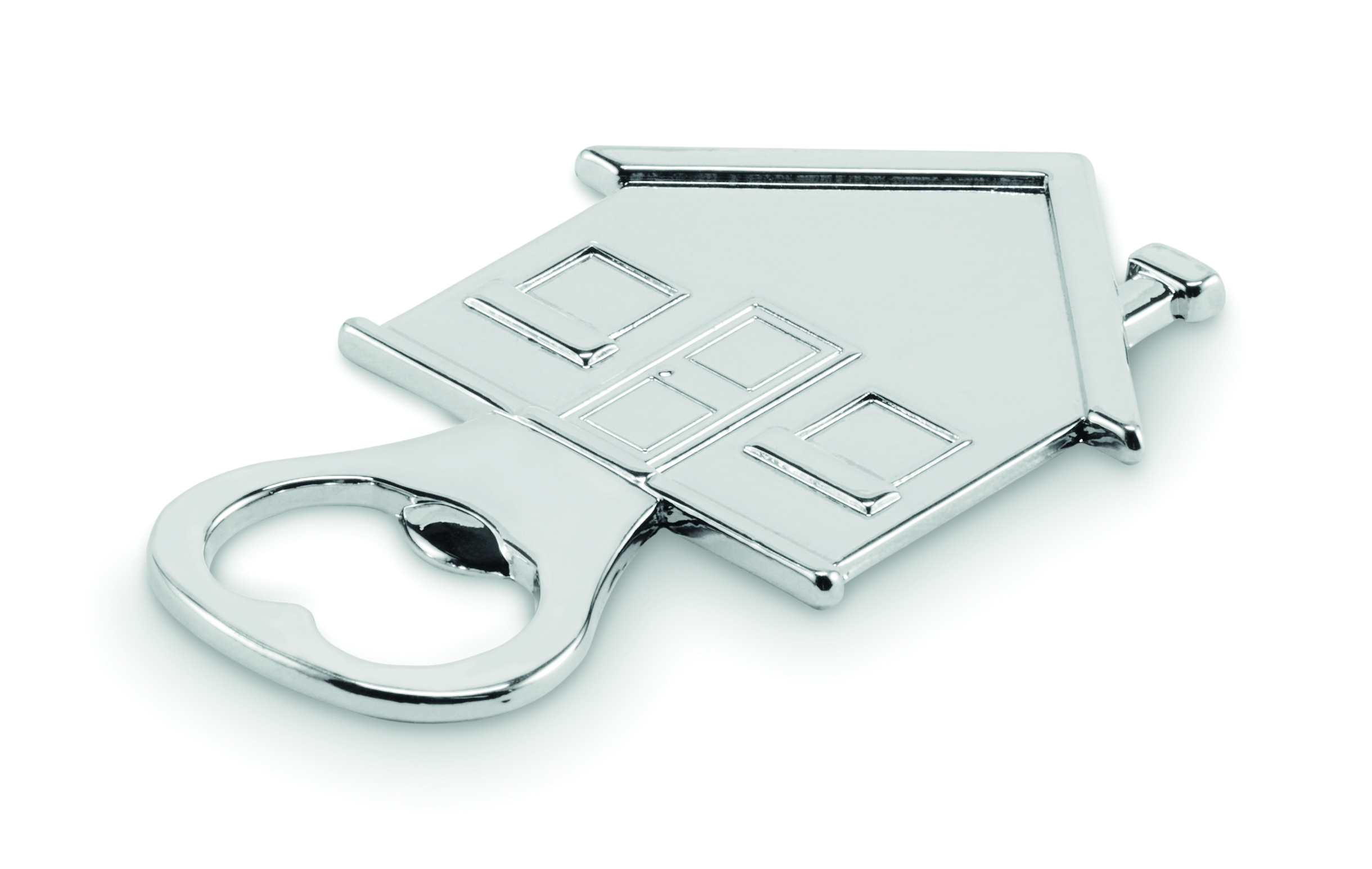 Décapsuleur personnalisé en forme de maison Myhouse Argent mat